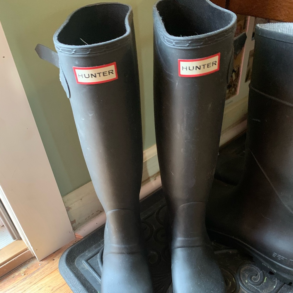 Hunter Rain Boots Matte black